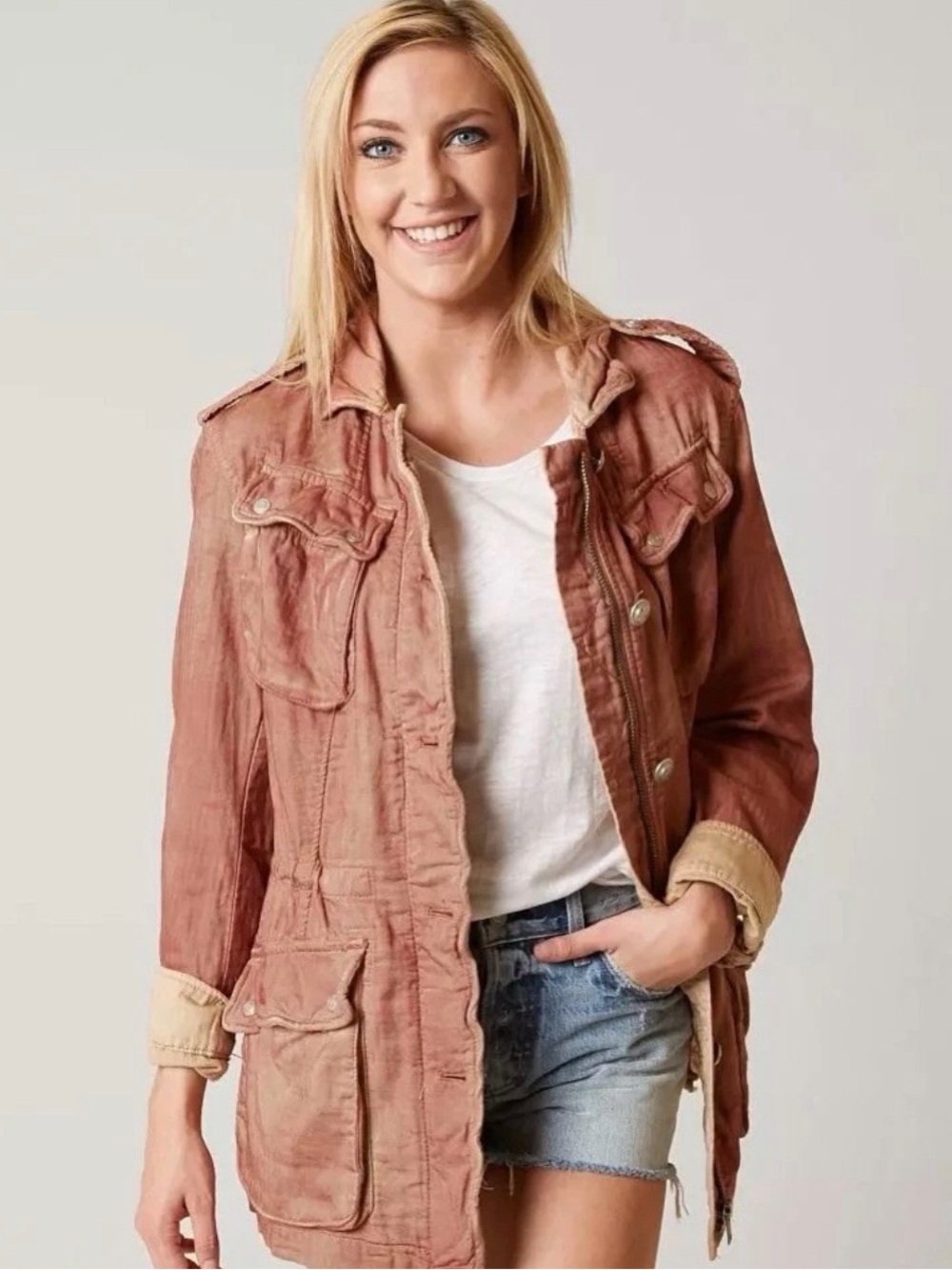 Free People Double Cloth Utility Jacket Size Medium